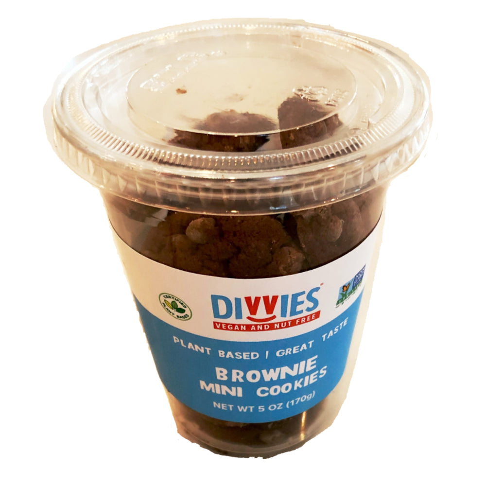 Vegan Mini Brownie Cookie Cups - Contains 60 Cookies (6 10-Packs)
