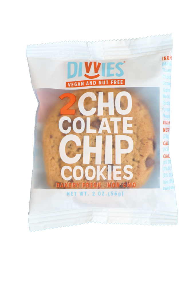 Vegan Chocolate Chip Cookie Sleeve - Contains 18 Cookies (9 2-Packs)
