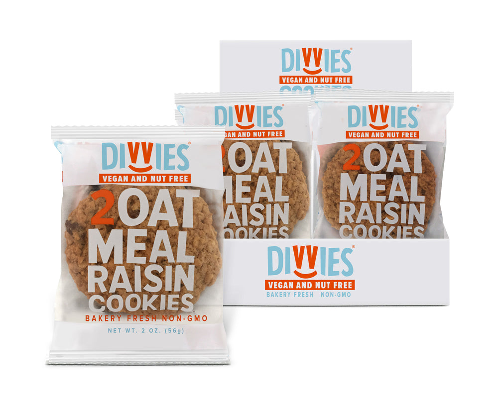 Vegan Oatmeal Raisin Cookie Sleeve- contains 18 Cookies (9 2-Packs)